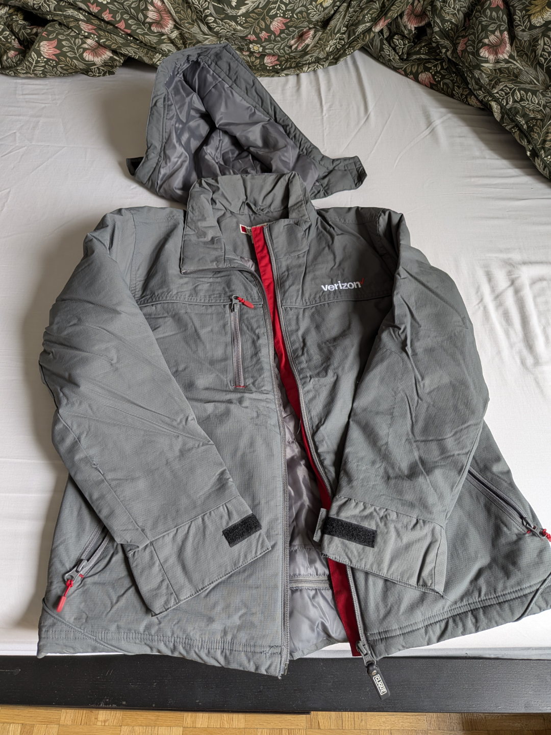 Men's Grey Verizon-Branded light Winter Jacket