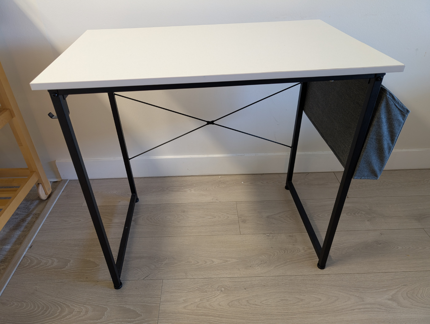 White Computer Desk with Storage