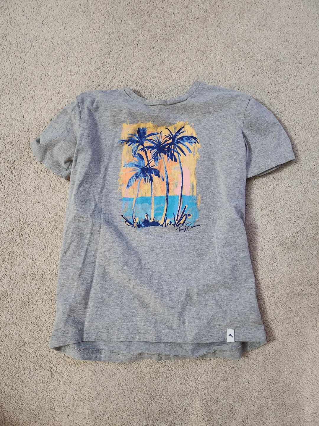 Tommy Bahama Grey T-Shirt - Palm Tree Design thumbnail