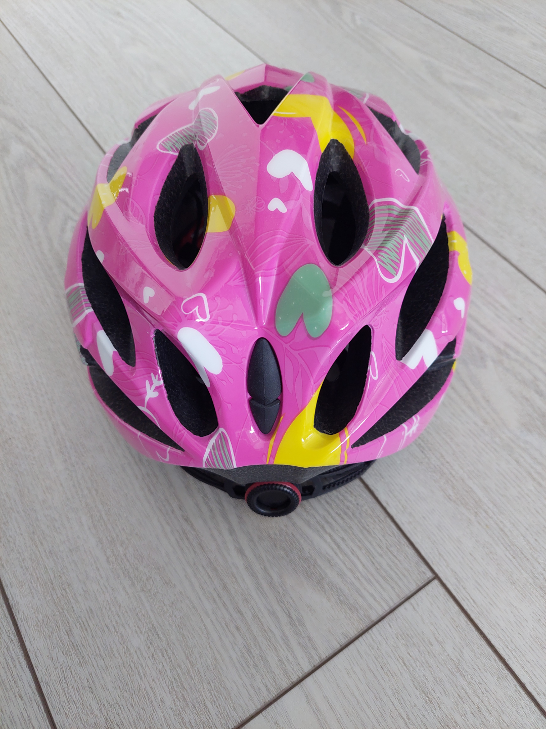Teens' Pink Bicycle Helmet with Heart Design - photo 2