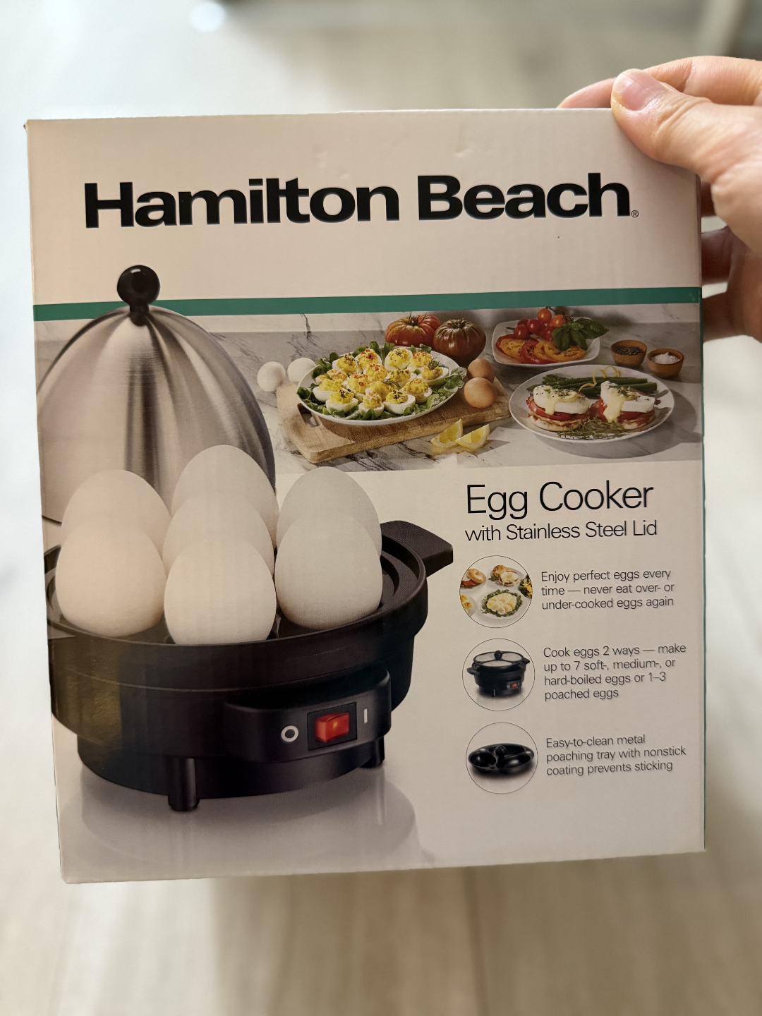 Hamilton Beach Egg Cooker with Stainless Steel Lid