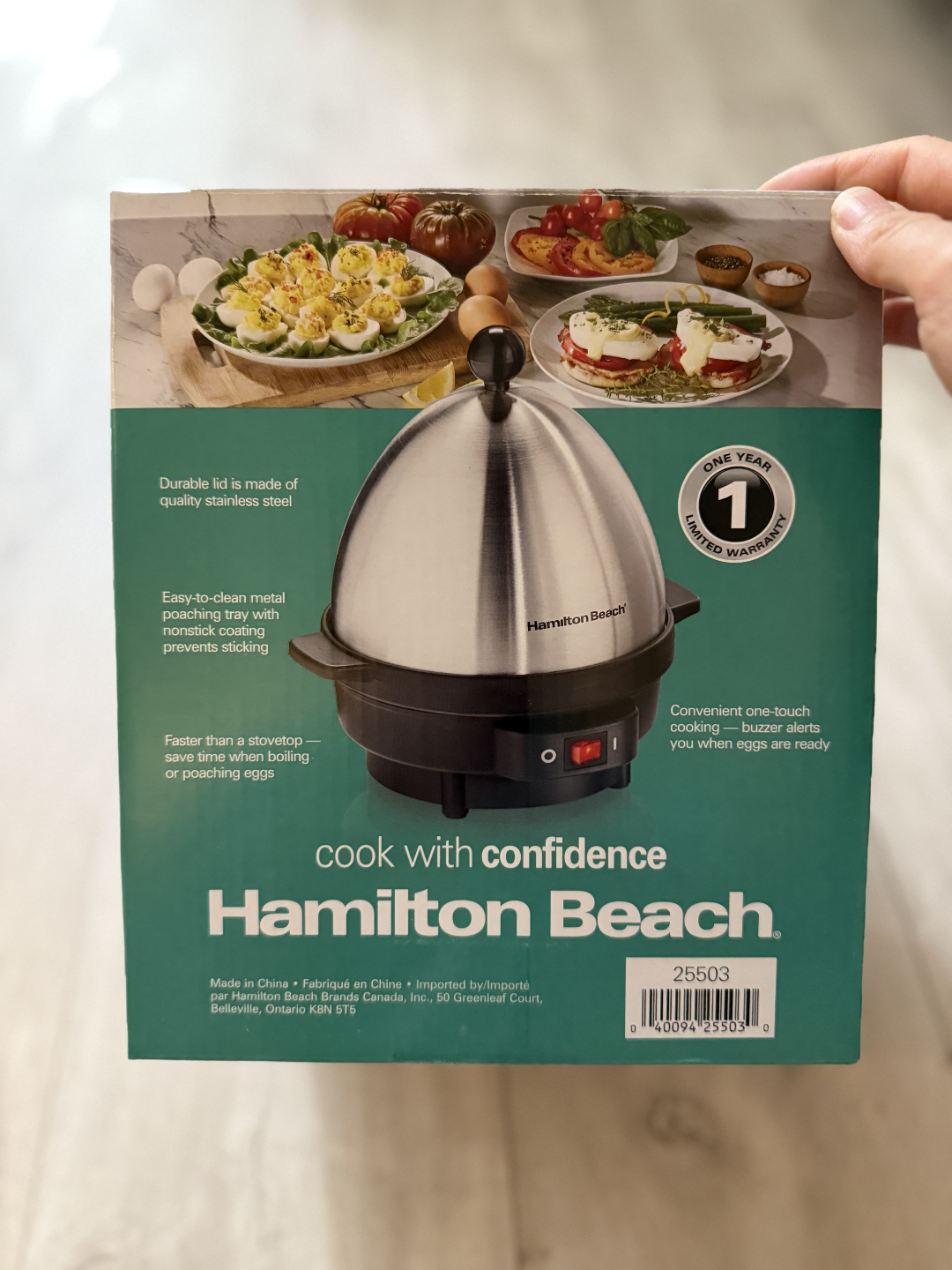 Hamilton Beach Egg Cooker with Stainless Steel Lid - photo 2