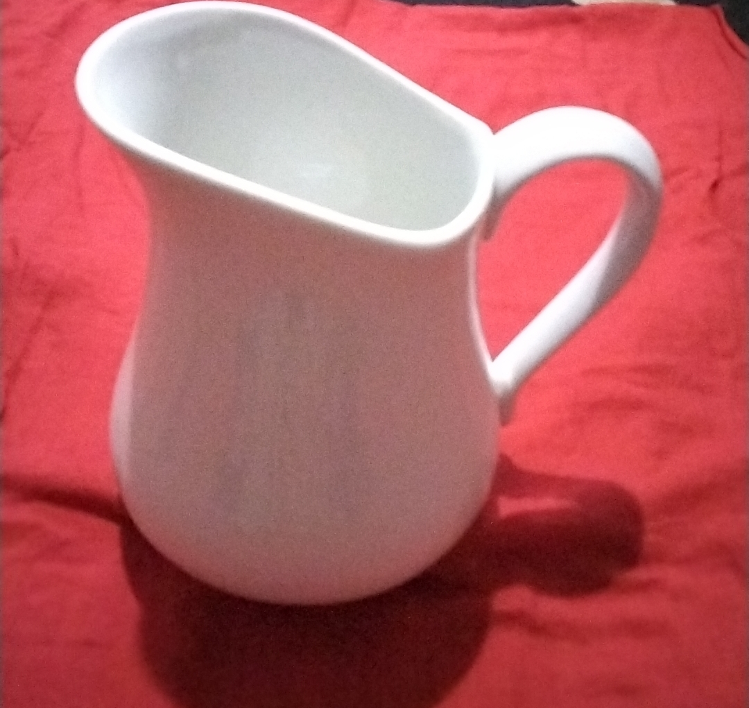 White Ceramic Pitcher 💚