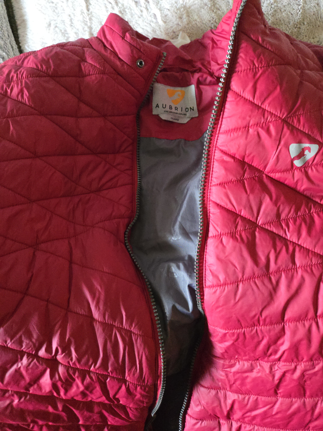 Women's Red Aubrion Quilted Vest