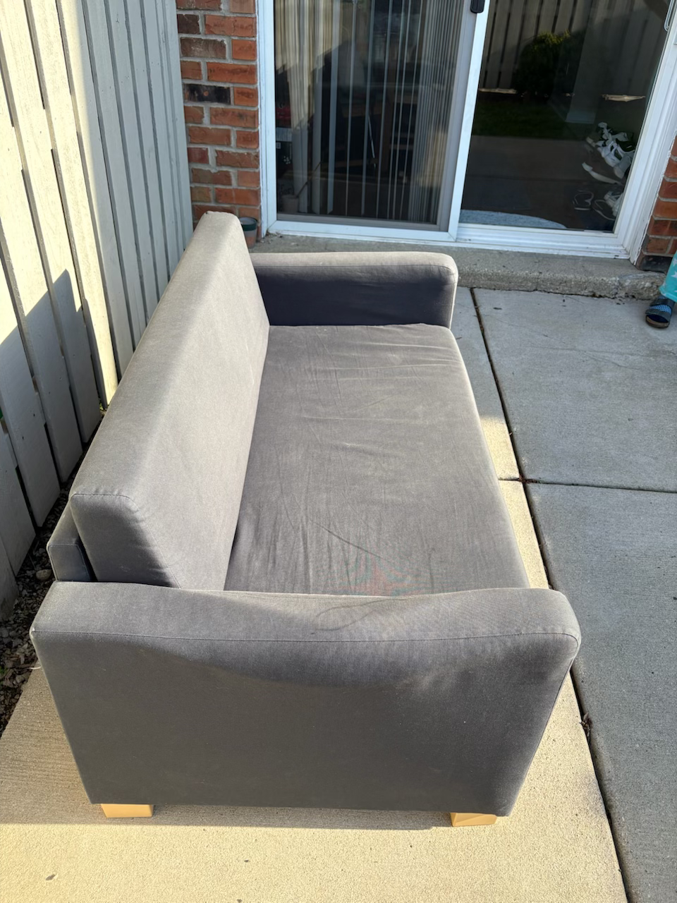 Dark Gray Futon Sofa Bed - photo 2