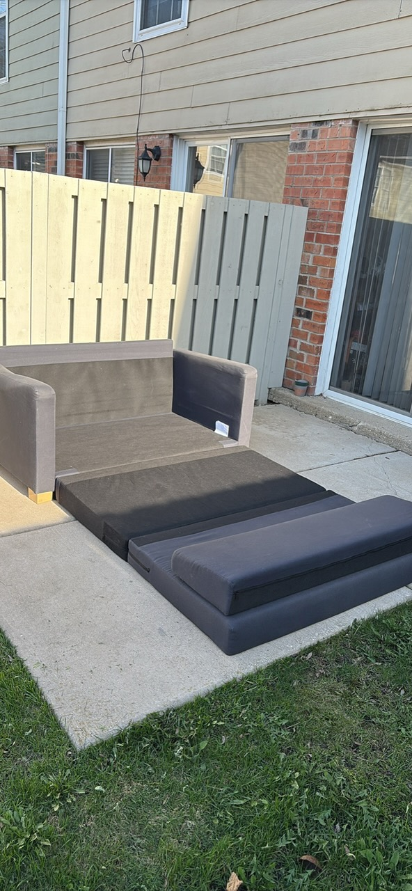 Dark Gray Futon Sofa Bed - photo 3