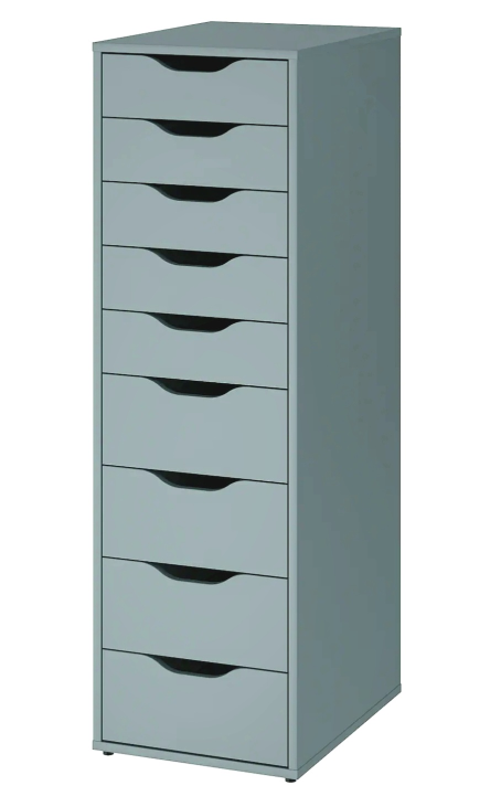 Ikea Alex Nine-Drawer Storage Unit - Teal / Turquoise