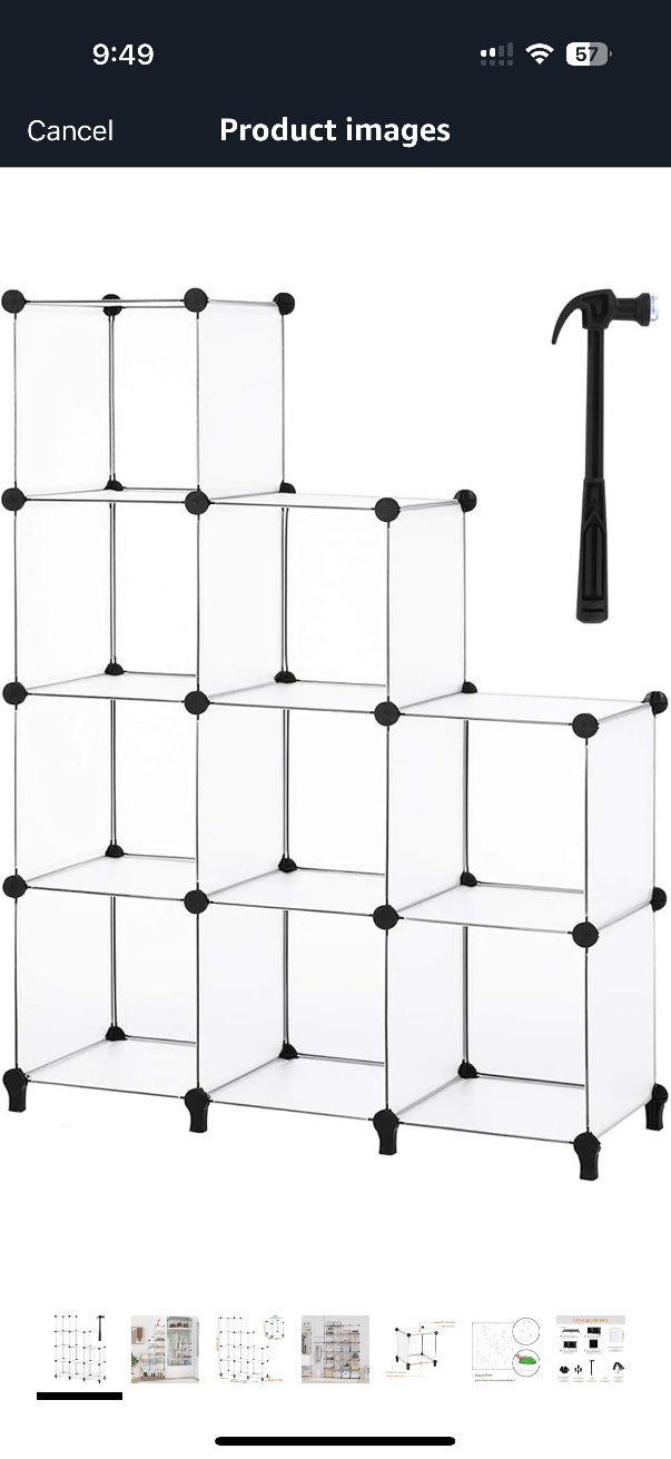 9 Cube Organizer, Customizable Storage Shelving Unit