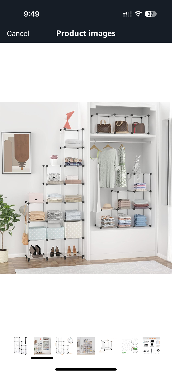 9 Cube Organizer, Customizable Storage Shelving Unit - photo 3