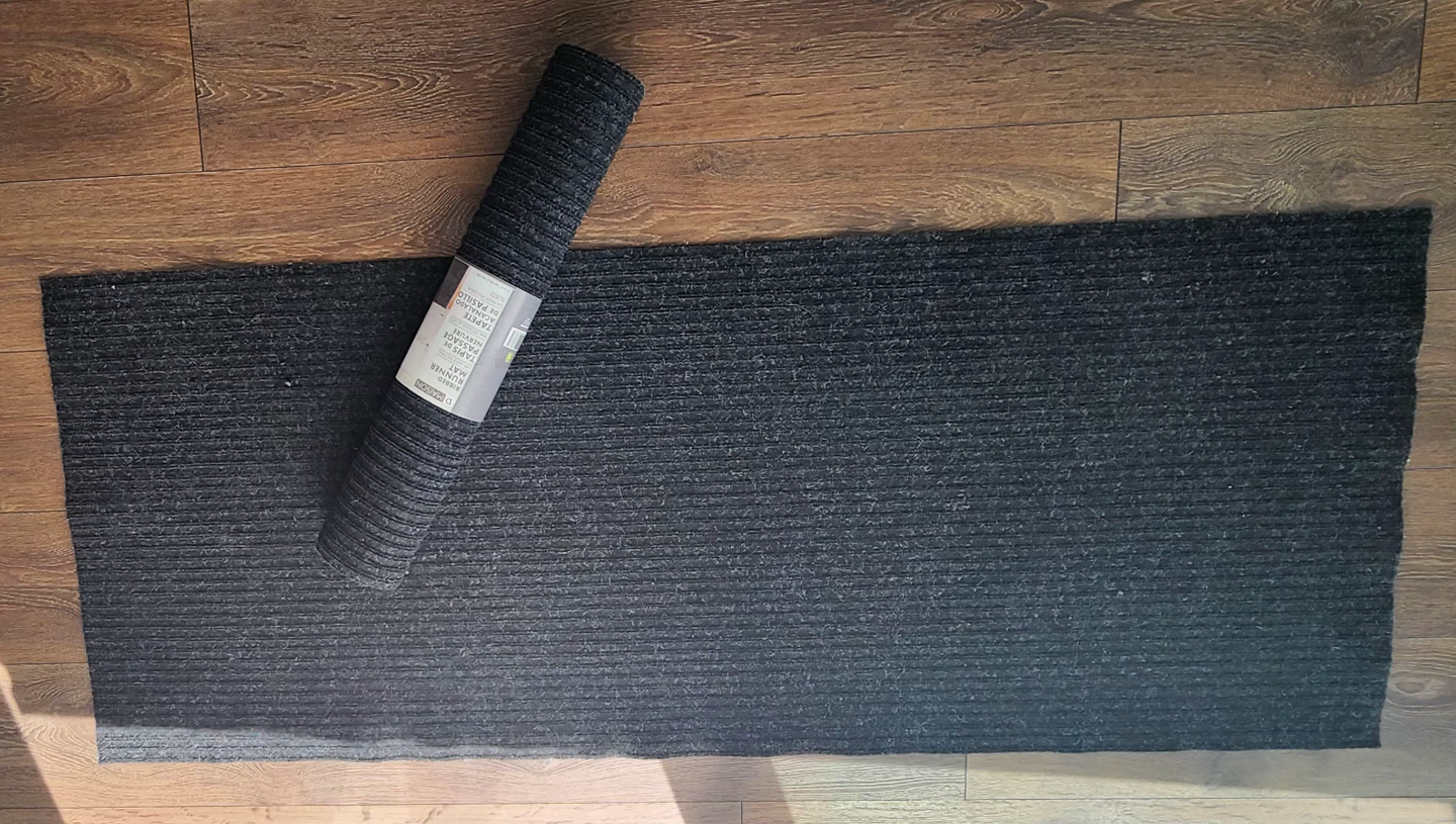 Dark Grey Striped Indoor/Outdoor Mat - photo 2
