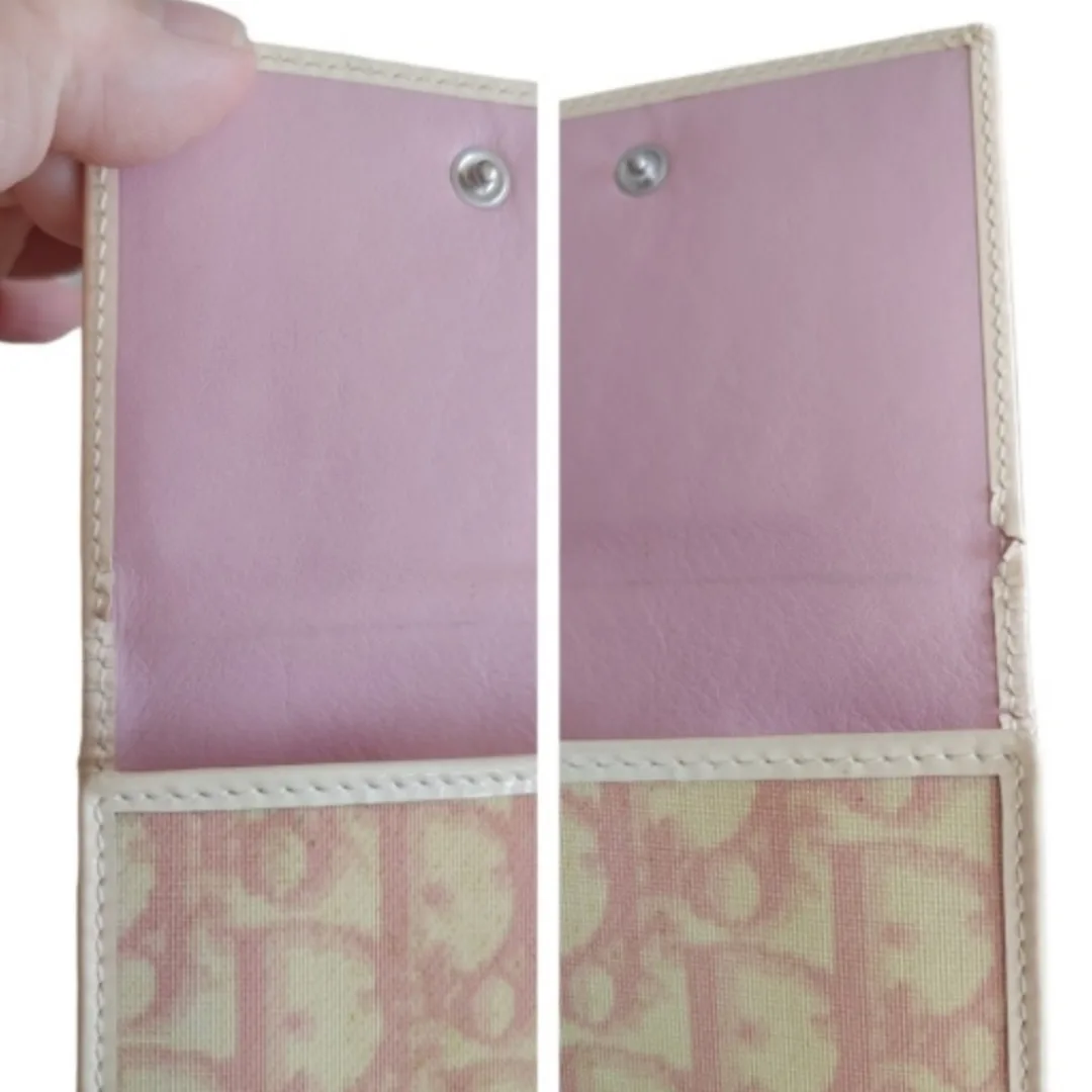 Christian Dior Pink Canvas Leather Wallet image indicator(5)