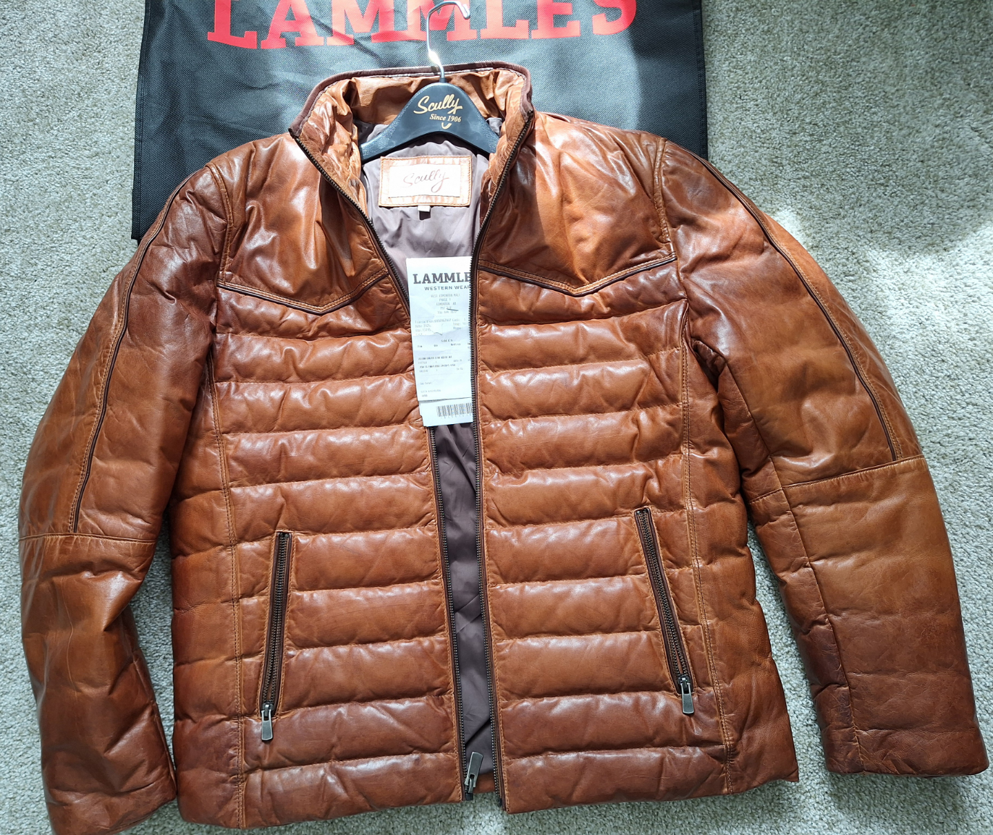 Men's Scully Leather Jacket - Size M - photo 3