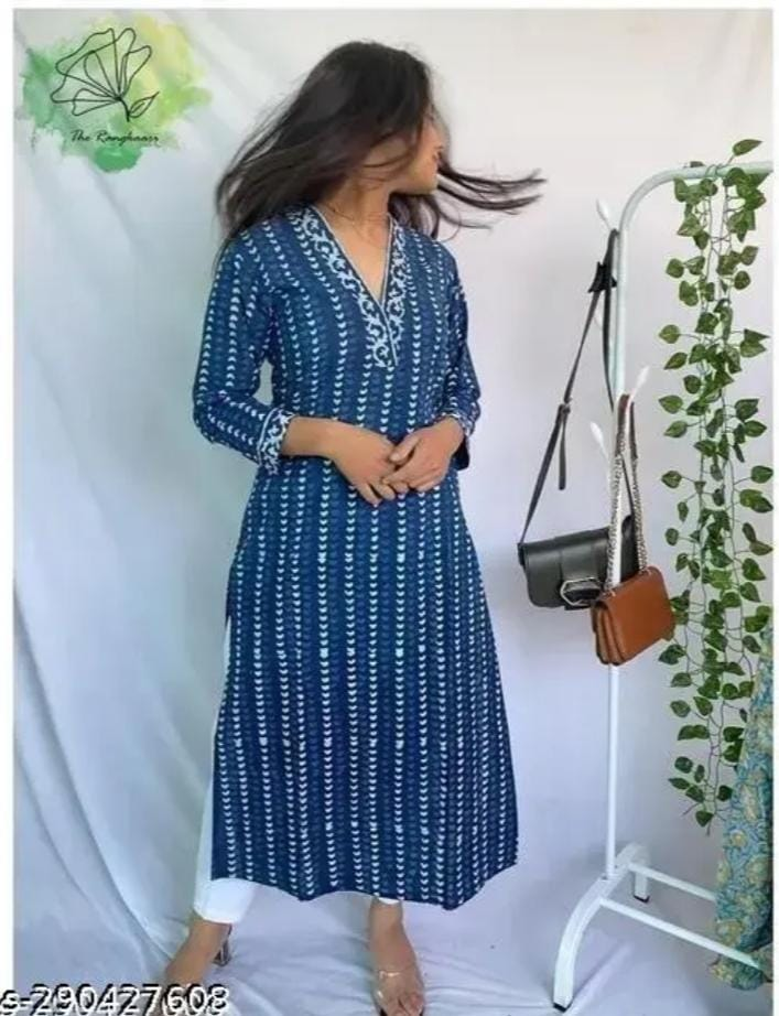 Blue and White Kurti