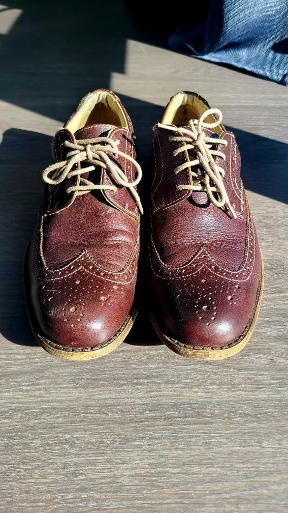 💚 GH Bass & Co. Brown Leather Wingtip Shoes image indicator(2)