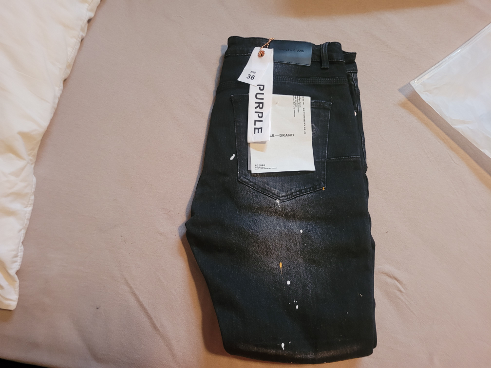 Authentic Purple Brand Size 36 Distressed Black Jeans - photo 3