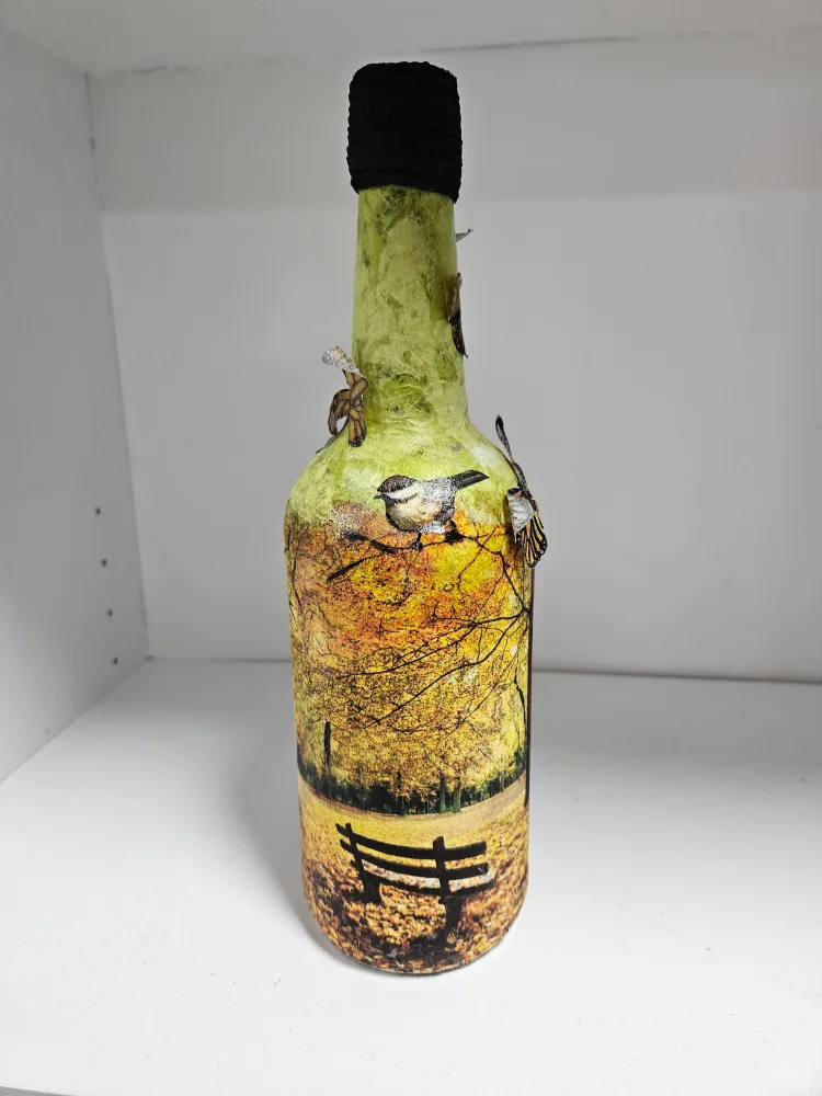 Upcycled Glass Bottle Autumn Decor image indicator(3)