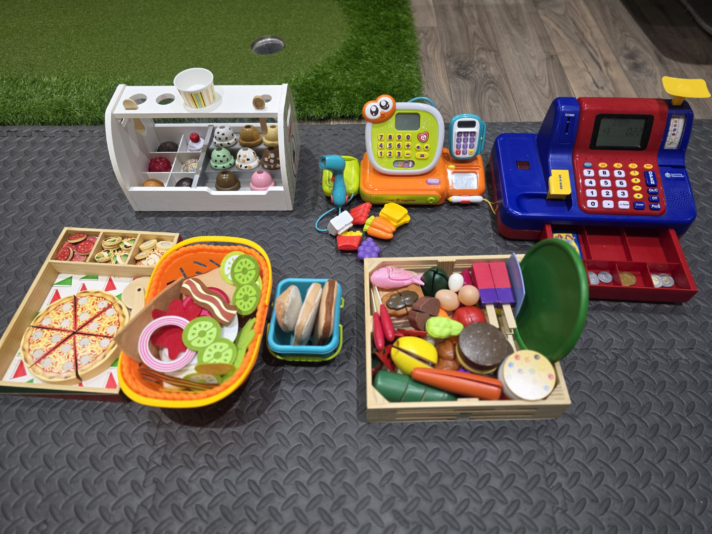 Pretend Play Food Set with Cash Registers