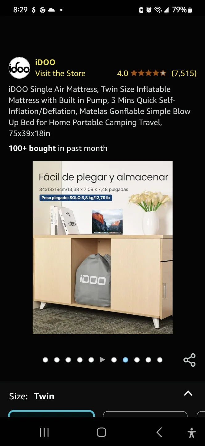 iDOO Twin Air Mattress with Built-in Pump image indicator(6)