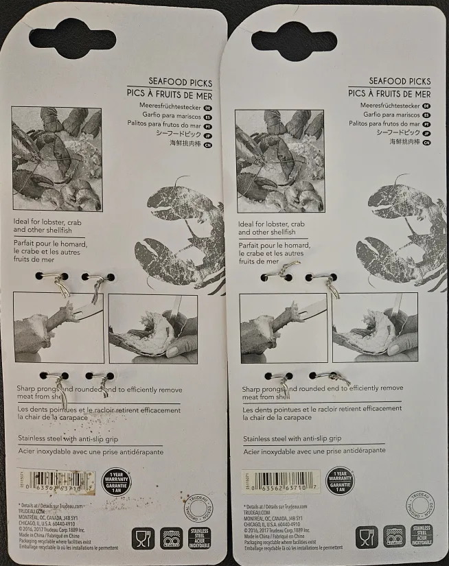 Brand New 5 pairs Trudeau Seafood Picks image indicator(2)