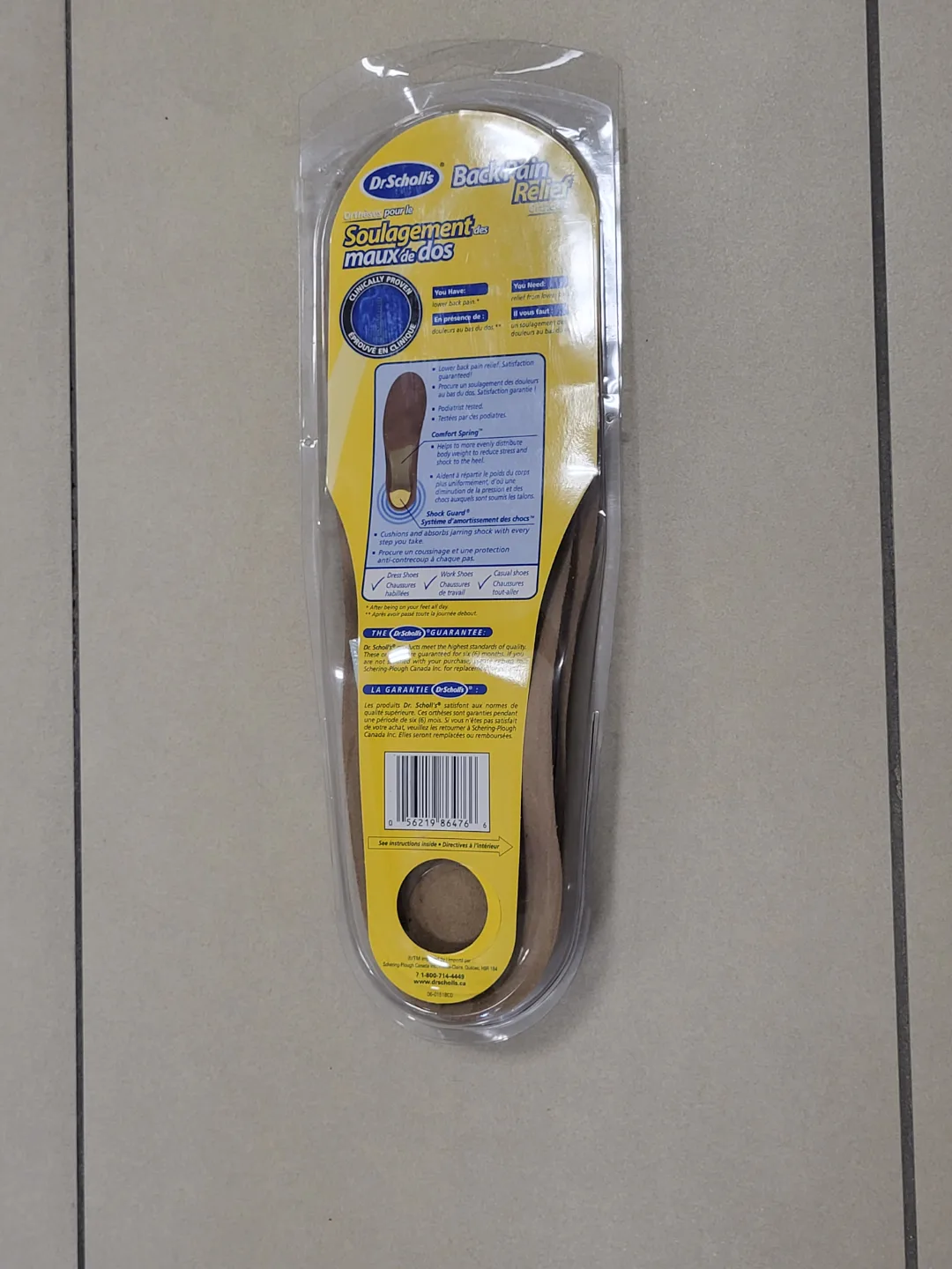 Dr Scholl's Comfort & Energy Leather Cover inner sole, New 1Pair image indicator(3)