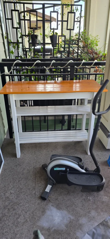 Rustic Wooden Console Table with Two Shelves image indicator(2)