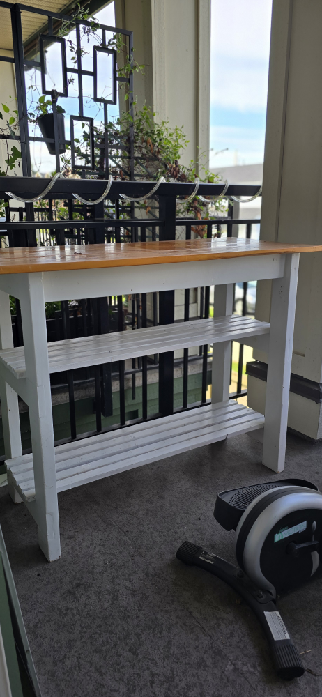 Rustic Wooden Console Table with Two Shelves - photo 3