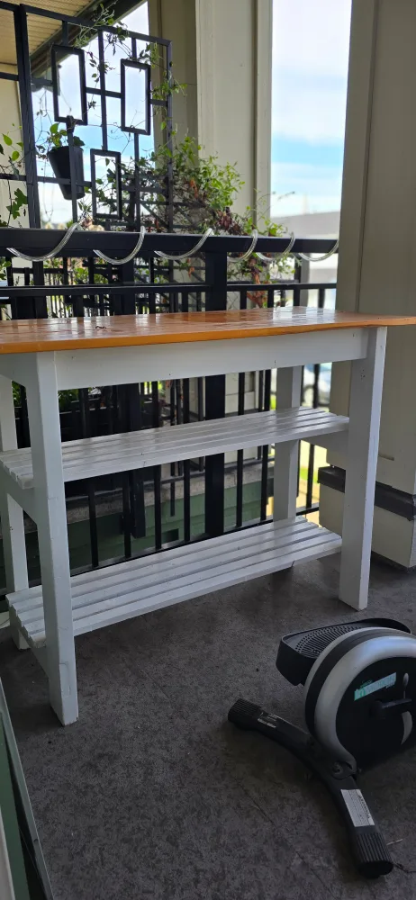 Rustic Wooden Console Table with Two Shelves image indicator(3)