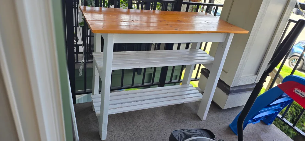 Rustic Wooden Console Table with Two Shelves image indicator(4)