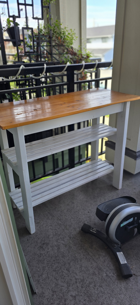 Rustic Wooden Console Table with Two Shelves - photo 5
