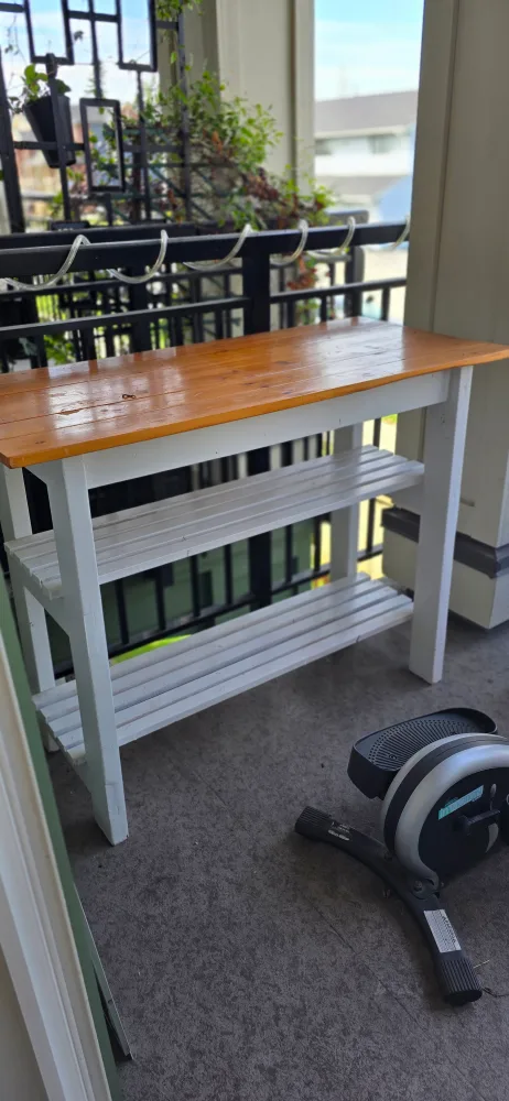 Rustic Wooden Console Table with Two Shelves image indicator(5)