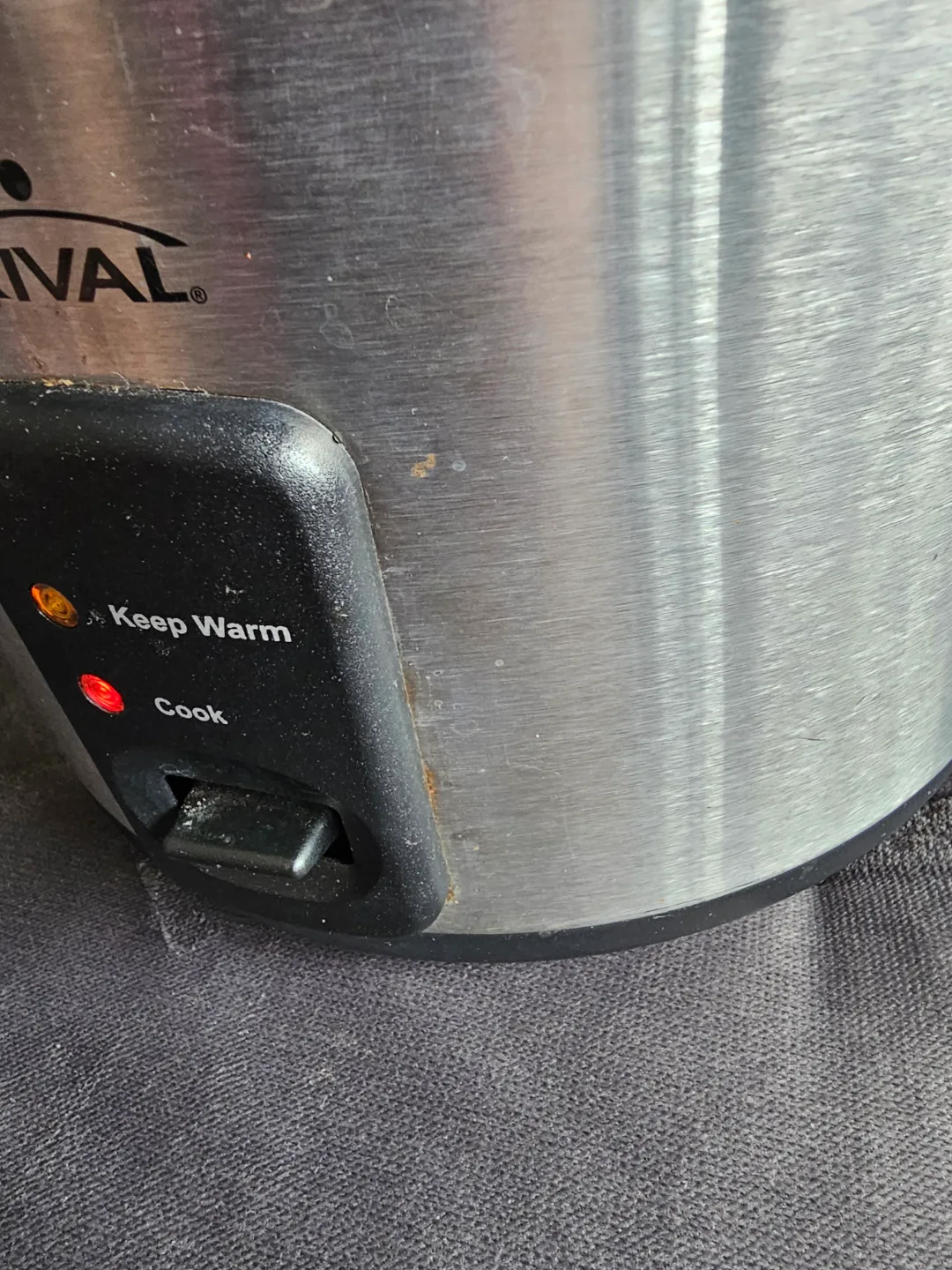 RIVAL Stainless Steel 2-in-1 Steam and Rice Cooker image indicator(8)