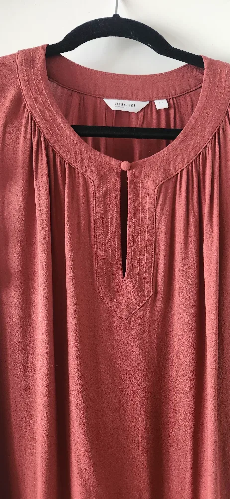 Terracotta Flutter Sleeve Blouse image indicator(3)