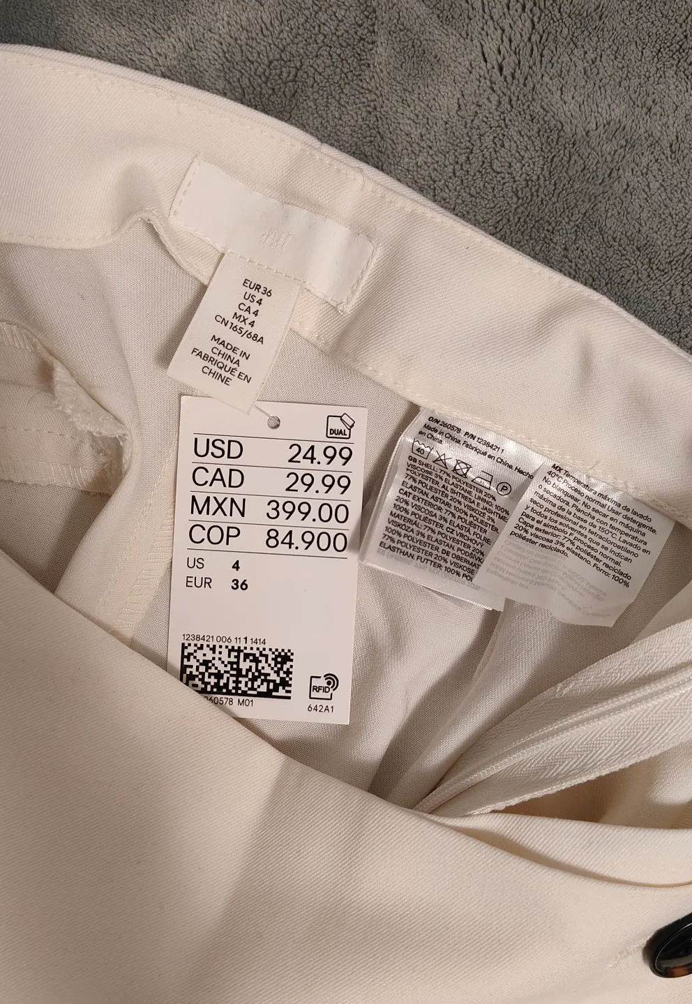 Women's White Wrap Shorts - Brand New image indicator(4)