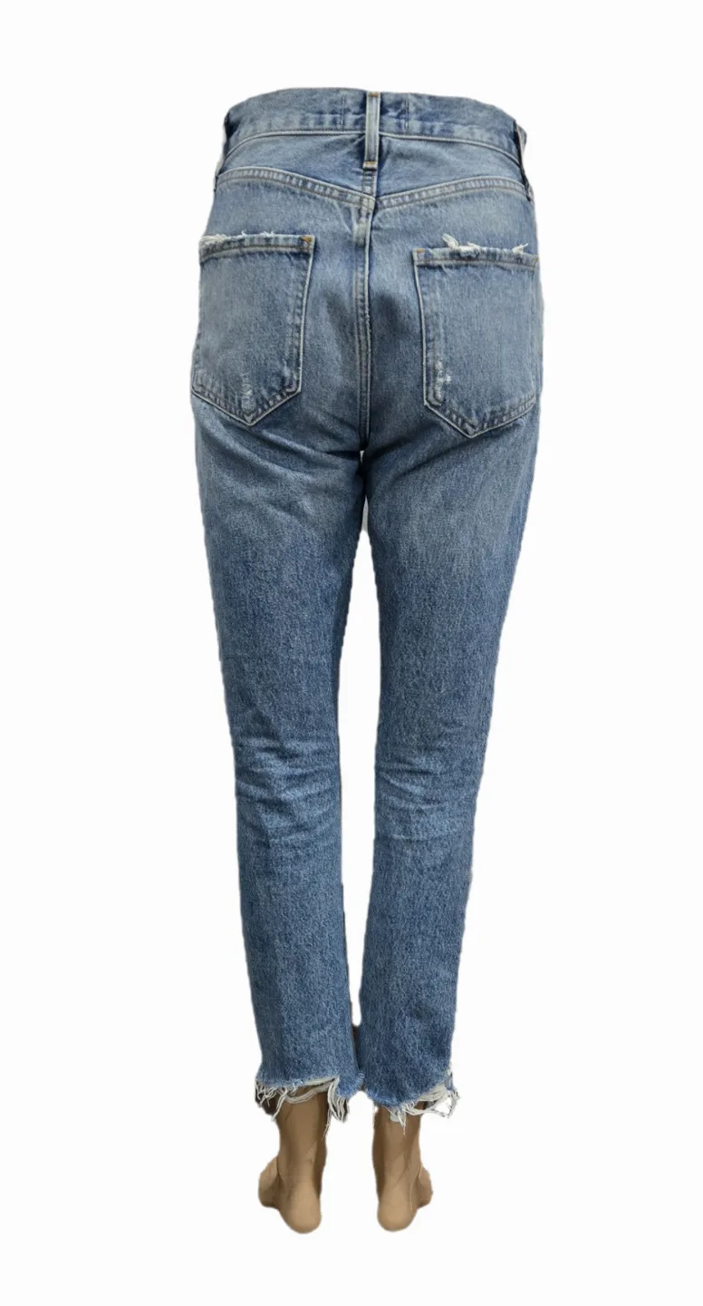 AGOLDE Riley High-Rise Straight Cropped Jeans Size 24 image indicator(7)