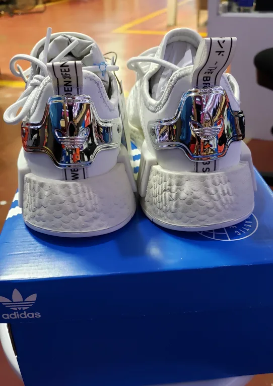 Brand New Adidas NMD_R1 W White Velvet running shoes $125 image indicator(9)