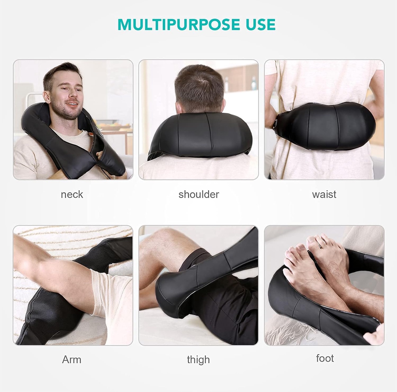 NAVIDIO Shiatsu Neck and Back Massager with Heat - photo 5