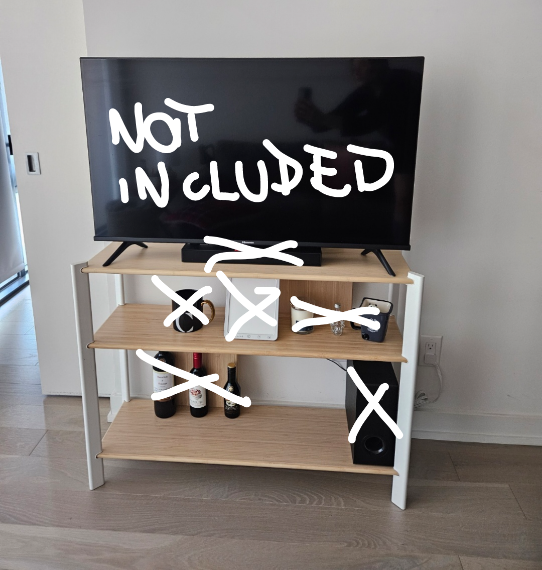 MOVING OUT SALE - IKEA HEMNES 3-shelf TV Rack/Side table - photo 3