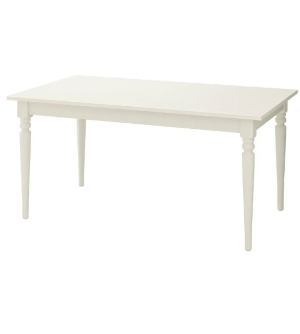 IKEA Ingatorp White Table and Ingolf Chairs