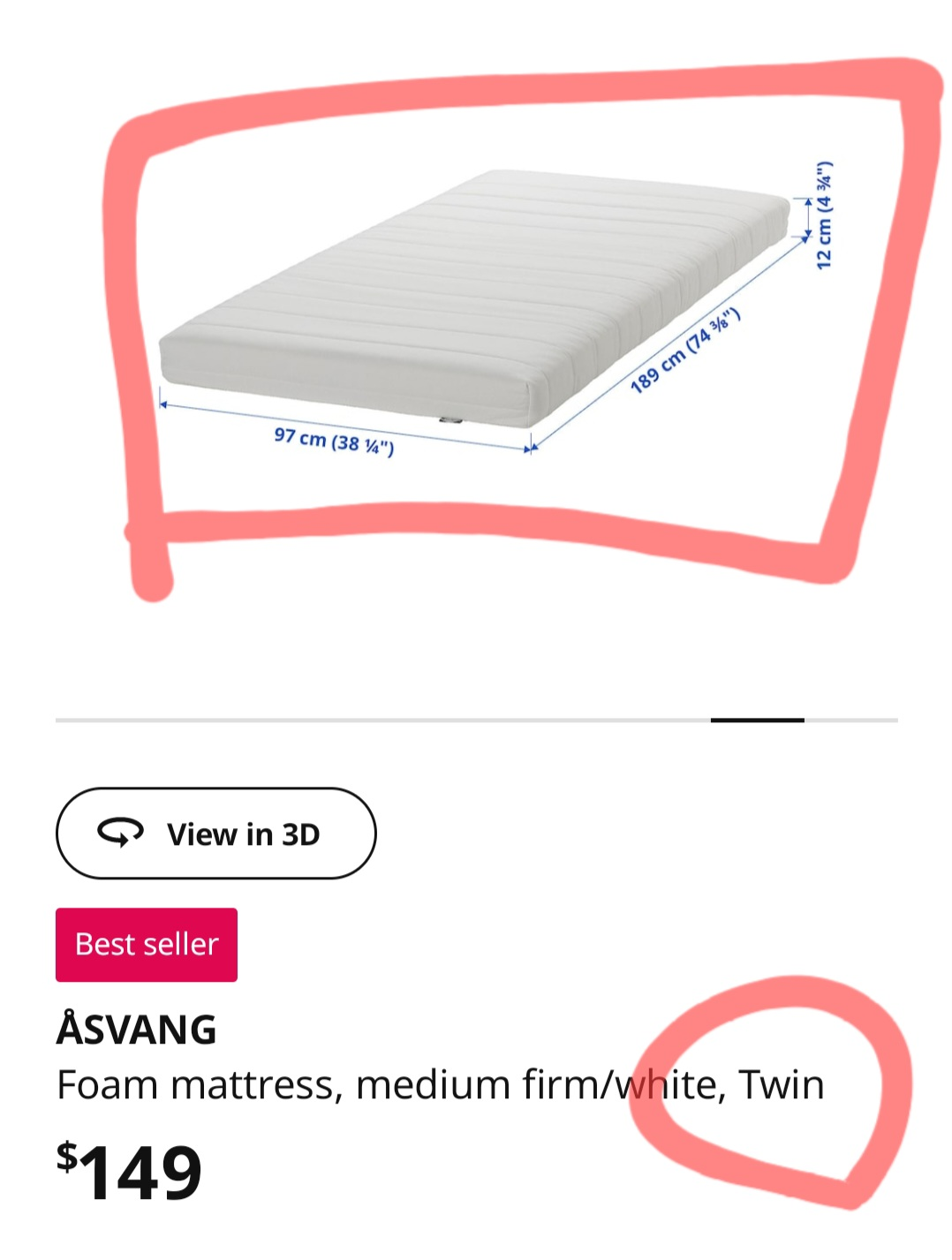 IKEA twin mattresses 2ea (purchase: 16th Jan.2025) - photo 3