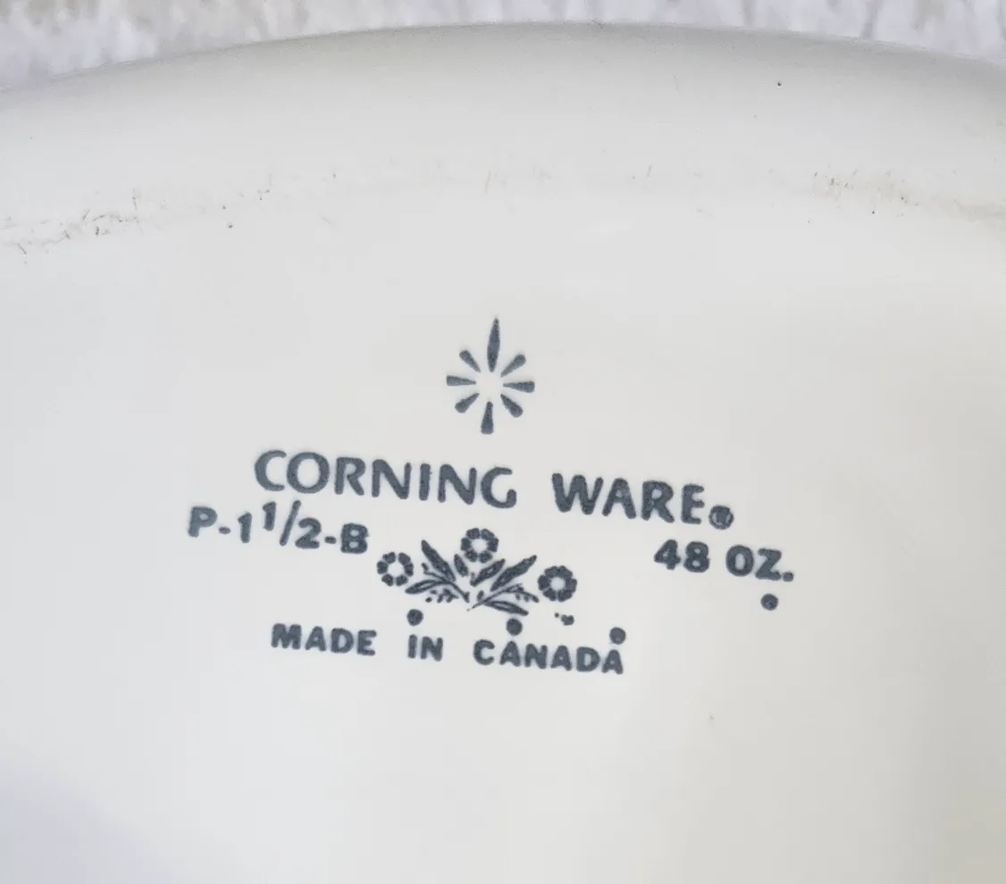 Corning Ware Cornflower P-1 1/2-B  480z /1.5 Quart  w Lid image indicator(8)