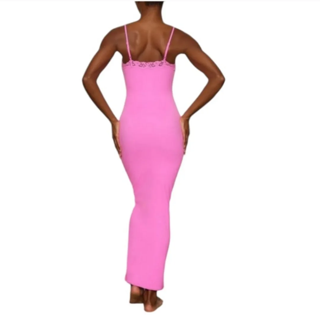 SKIMS Fits Everybody Lace Long Dress image indicator(2)