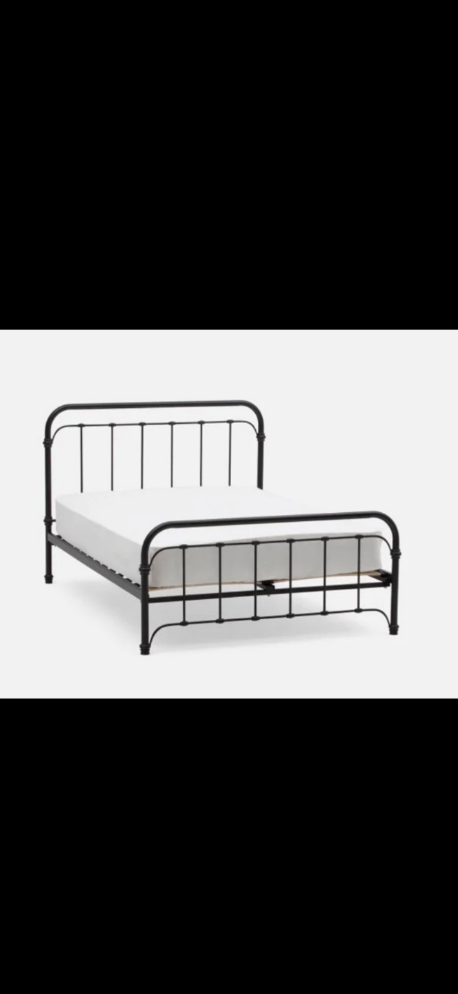 Black Metal Double Bed Frame