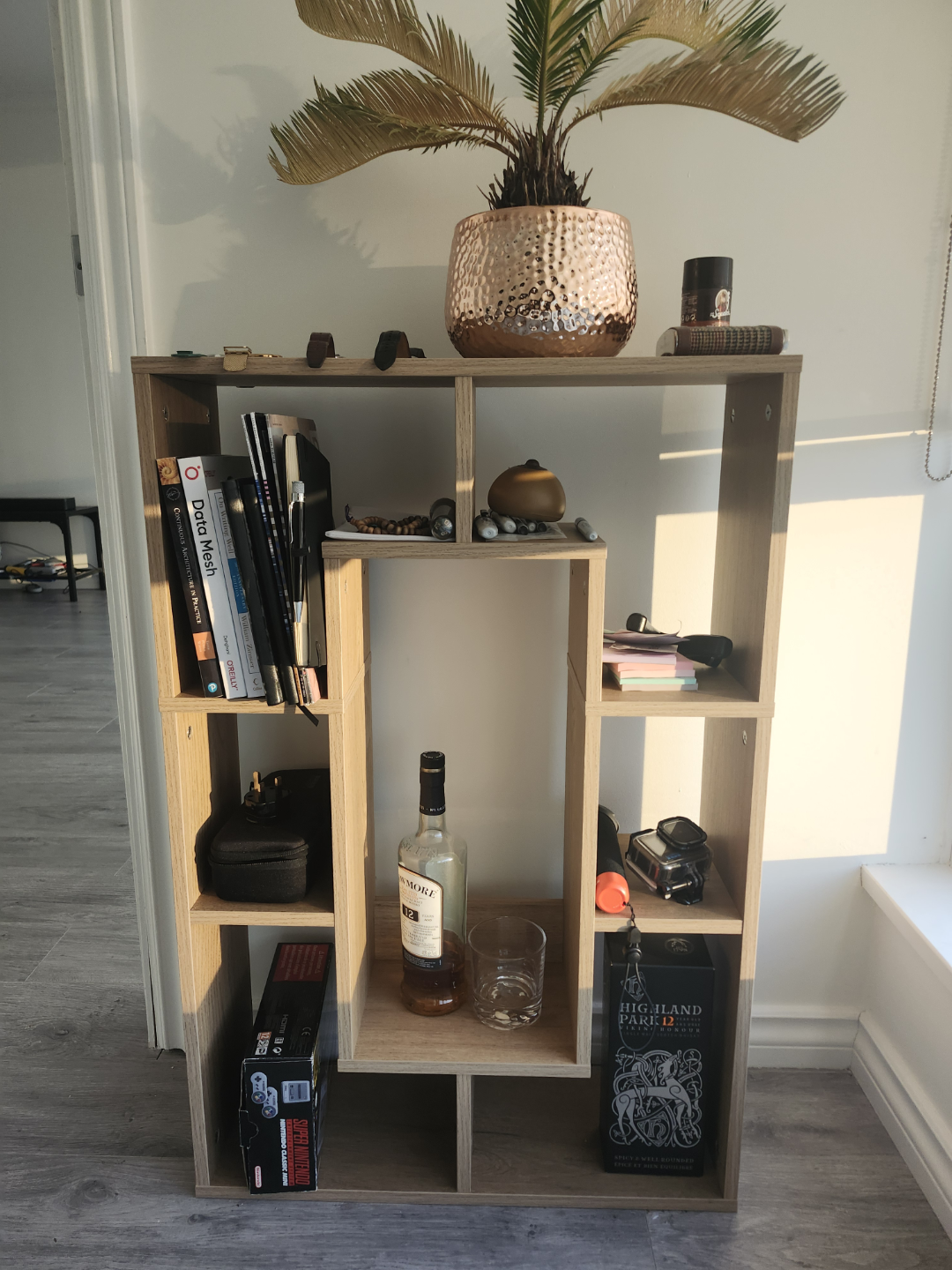 Modern Wooden Cube Storage Shelf