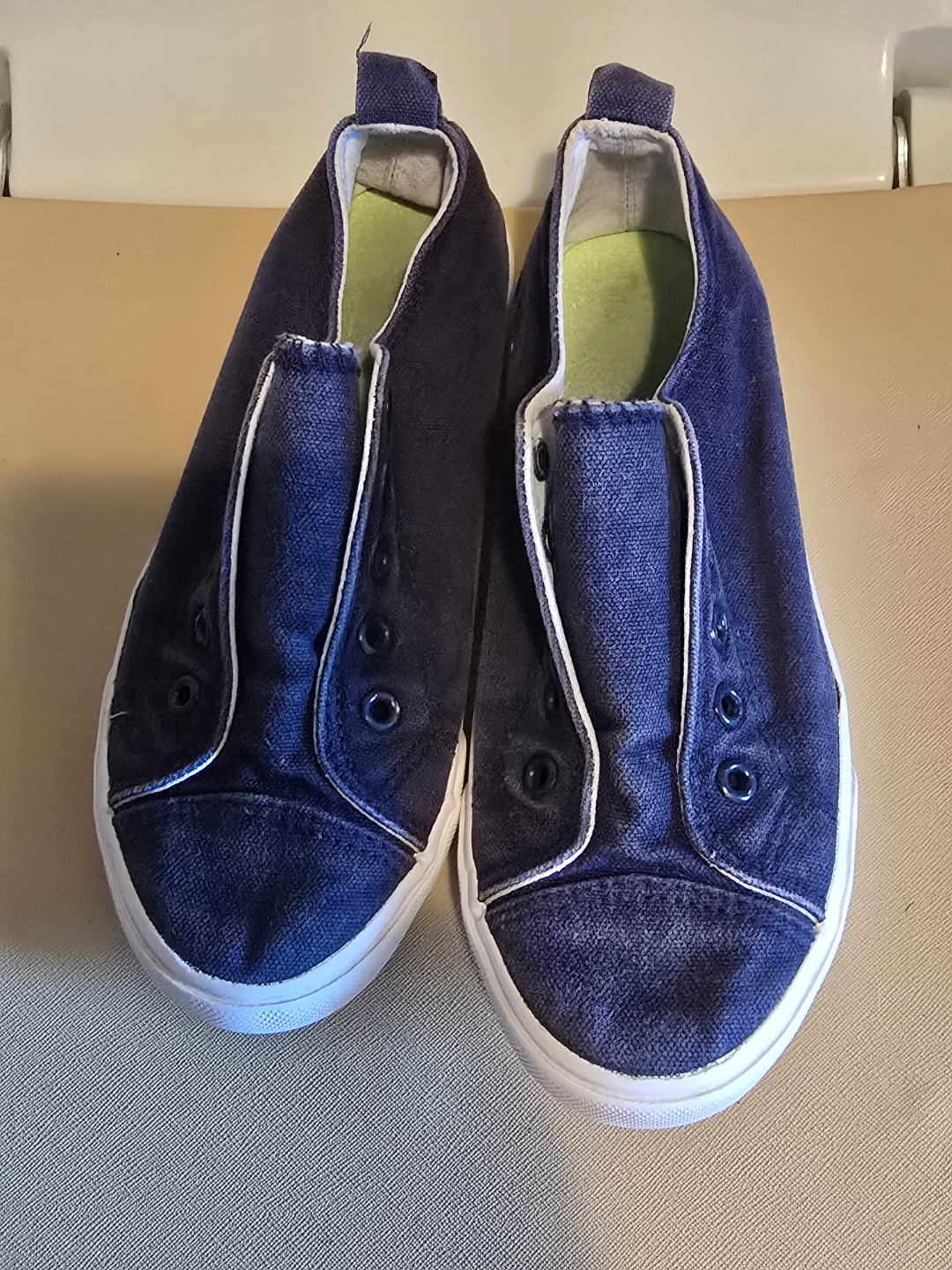 Kids' Dark Blue Slip-On Canvas Shoes