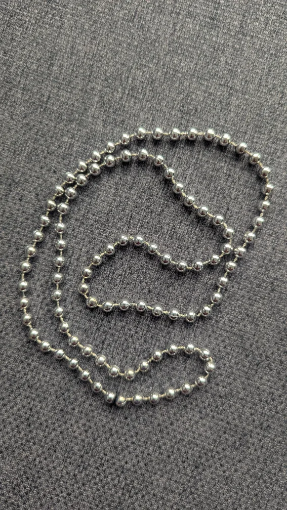 Silver Ball Chain Necklace 💚 image indicator(2)