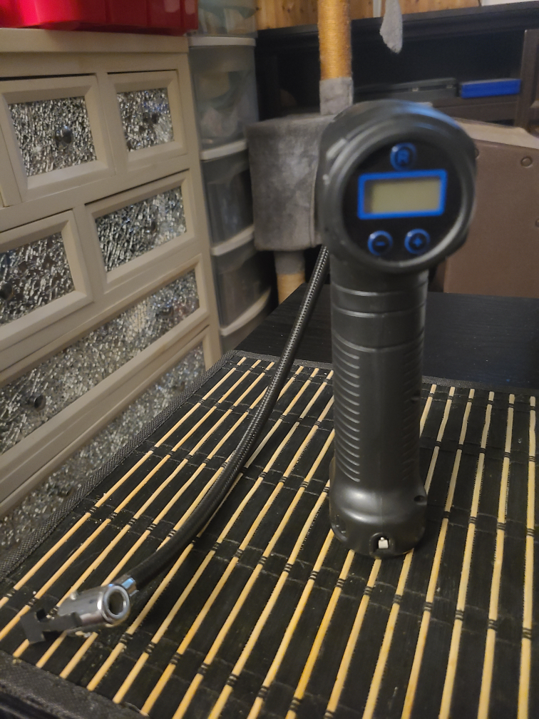 Portable Rechargeable Air Compressor with LED Light