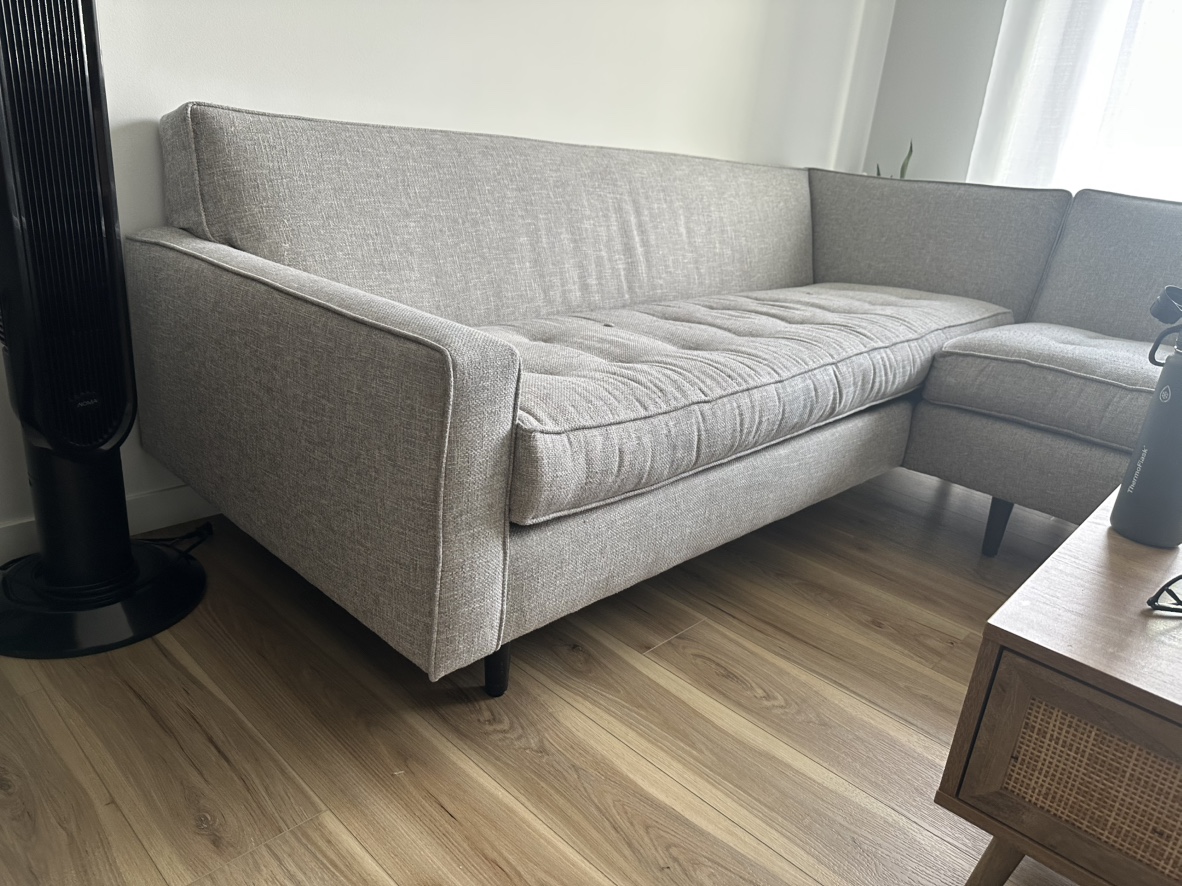Modern Grey Sectional Sofa - photo 2