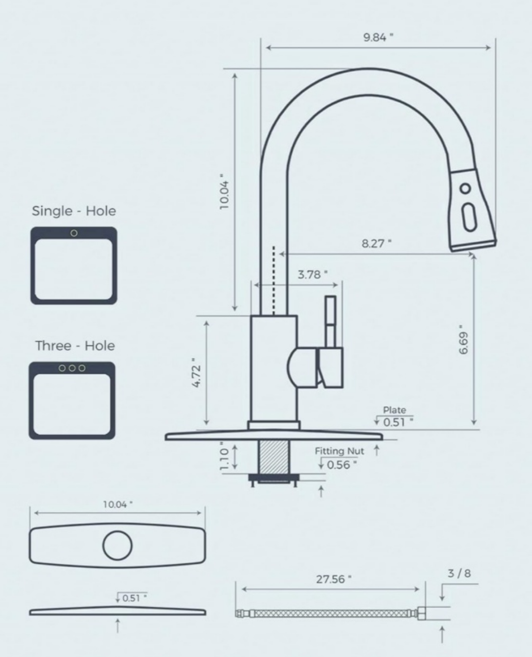 FORIOUS Kitchen Faucet - Brushed Nickel - photo 2