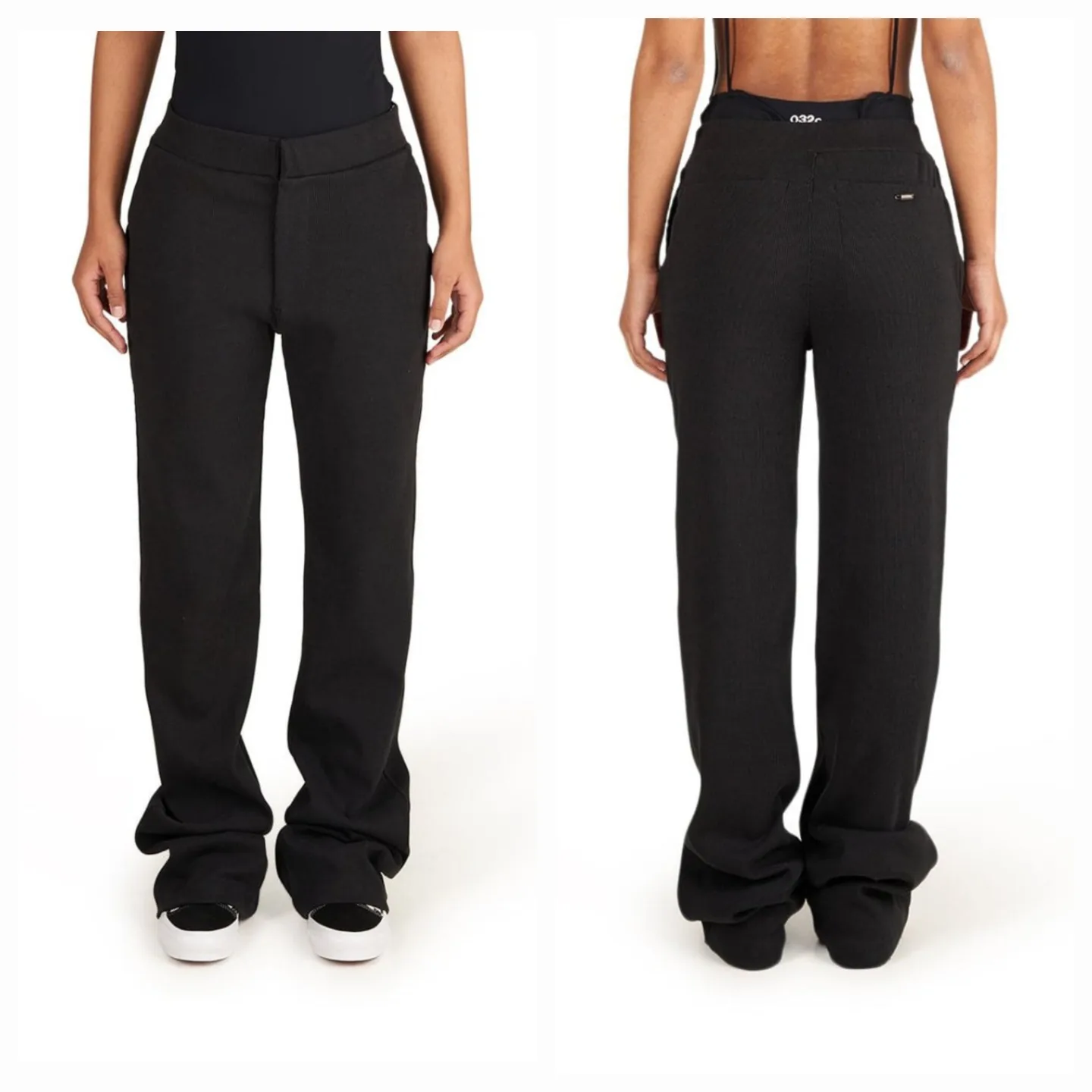 Unisex 032c Ribbes Flared Pants Extra Long & Tall Size M image indicator(3)