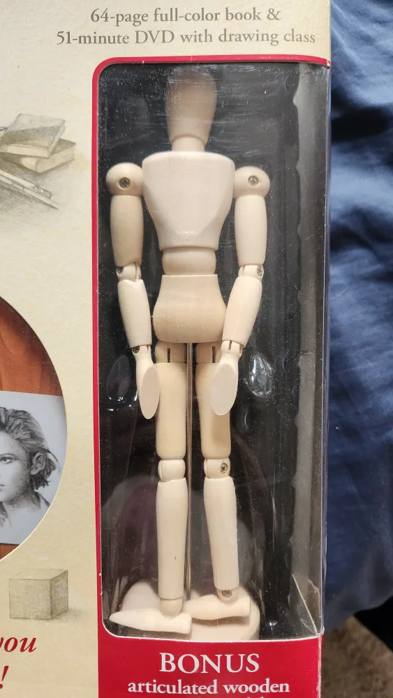 Complete Drawing Book & DVD with Wooden Artist's Model image indicator(6)